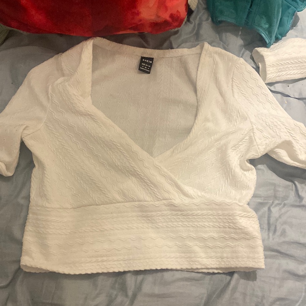 shein long sleeve cross over - Picture 1 of 1